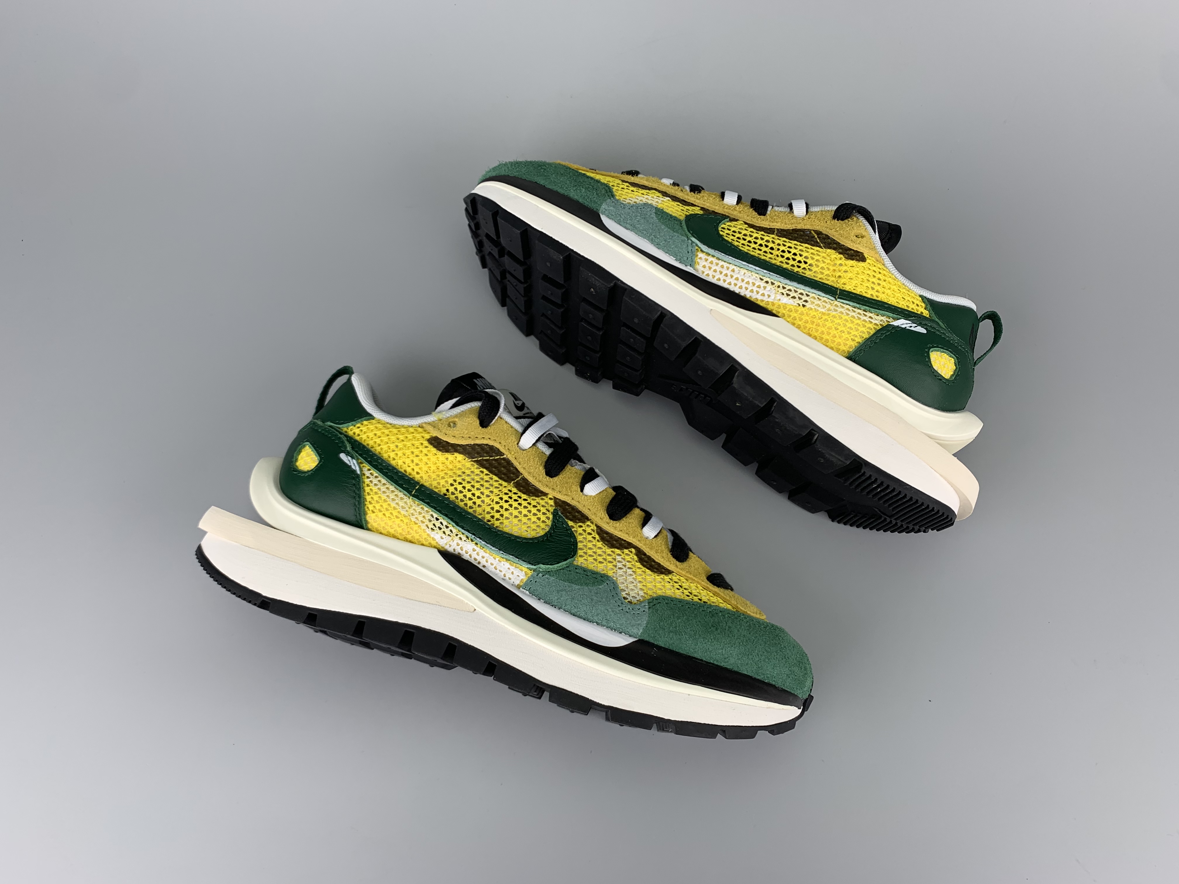 2020 Nike Sacai Yellow Green Black White Running Shoes - Click Image to Close